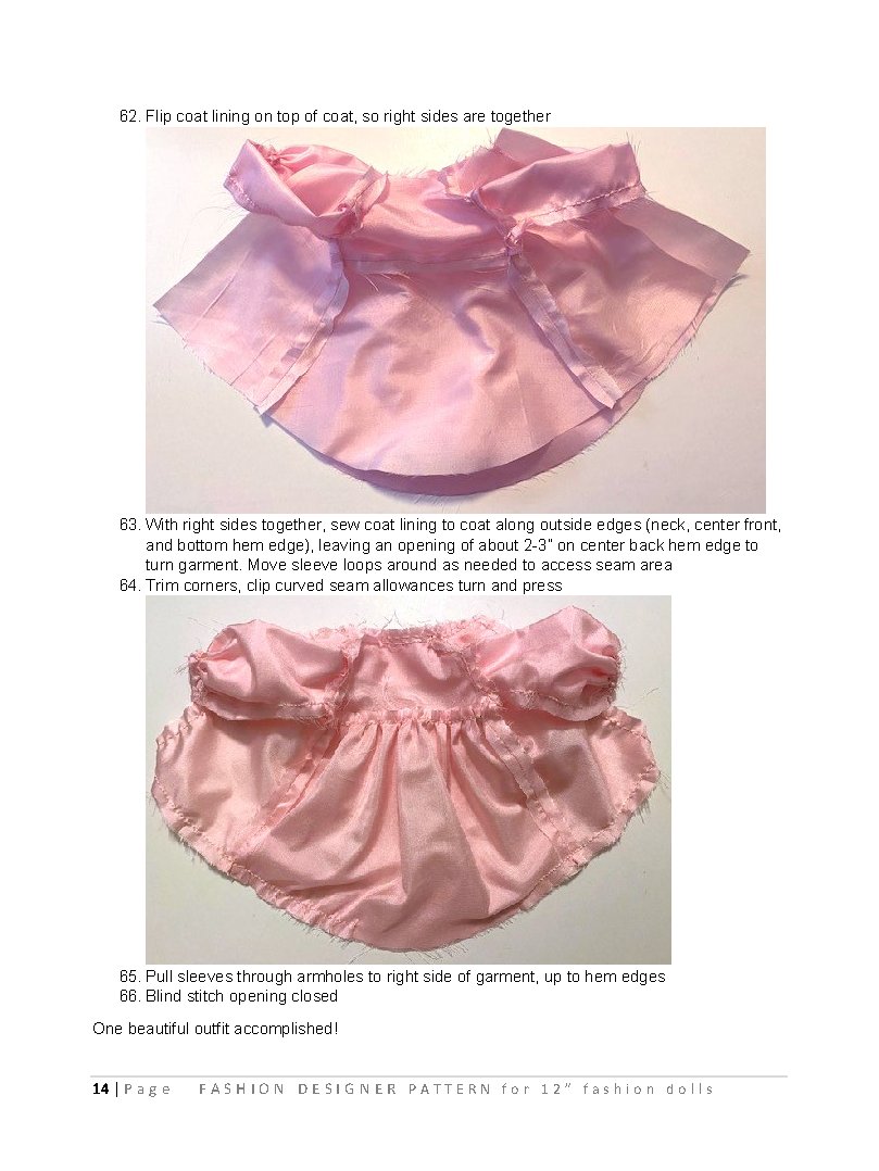 Fashion Designer sewing pattern for 12" fashion dolls product image (3)