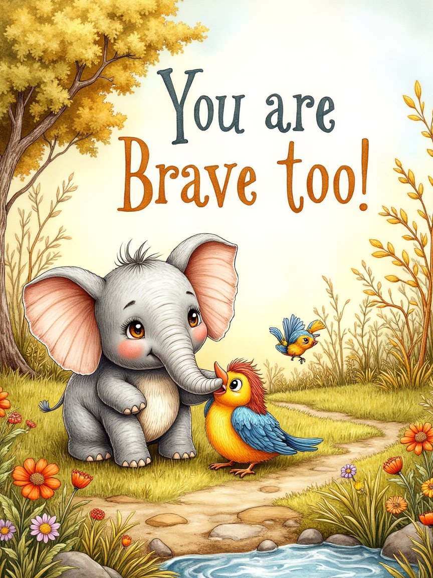 Brave Little Elephant in the Dark Forest | Kids Story About Courage product image (1)
