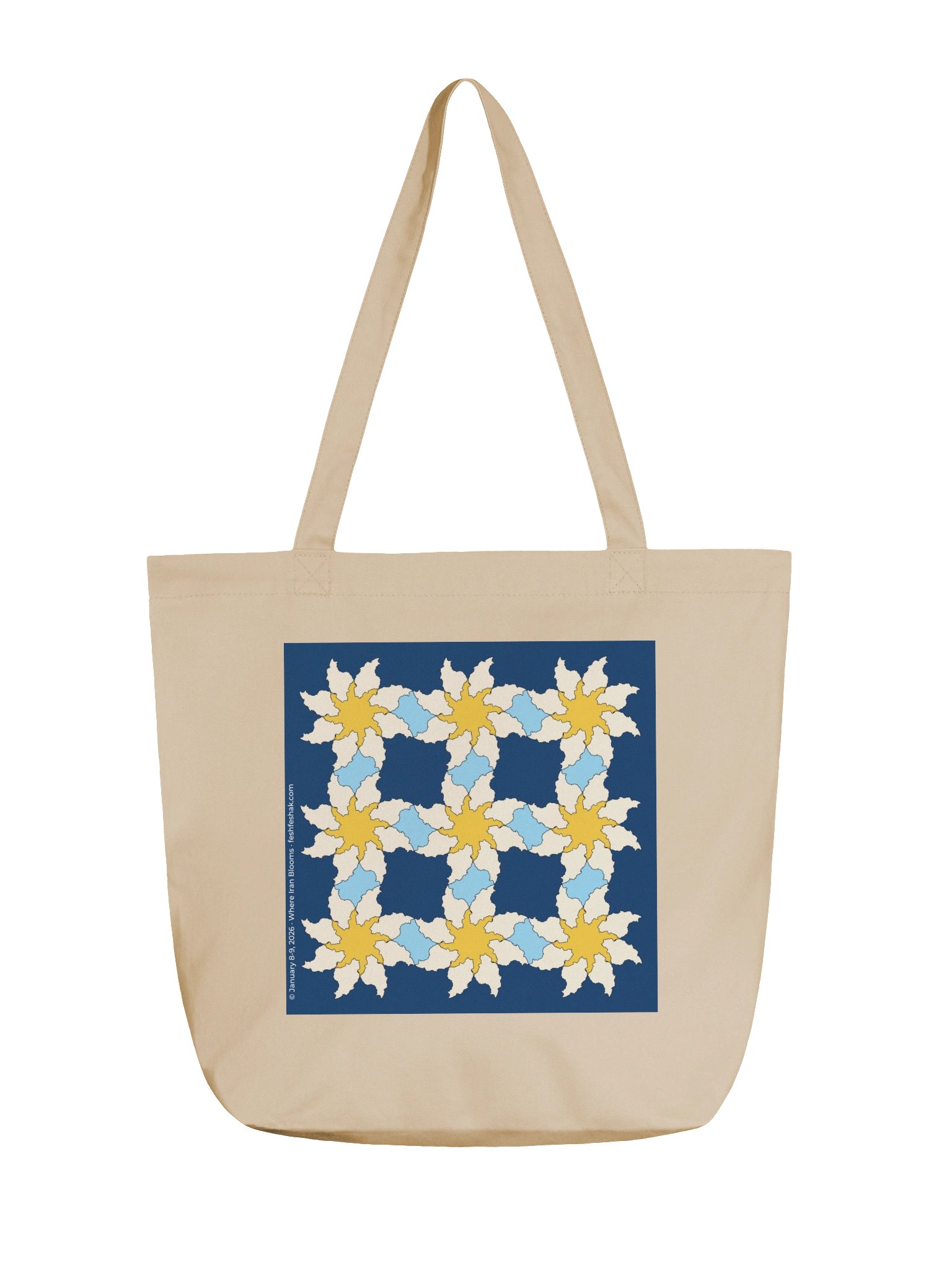 Where Iran Blooms Tote, Midnight product image (1)