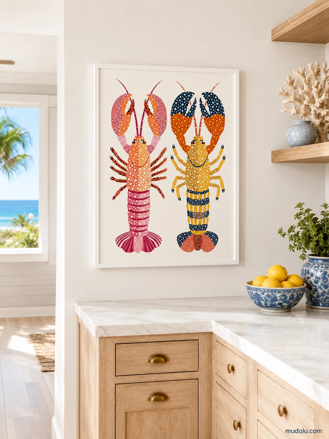 Colorful Lobster Wall Art, Coastal Seafood Printable product image (10)
