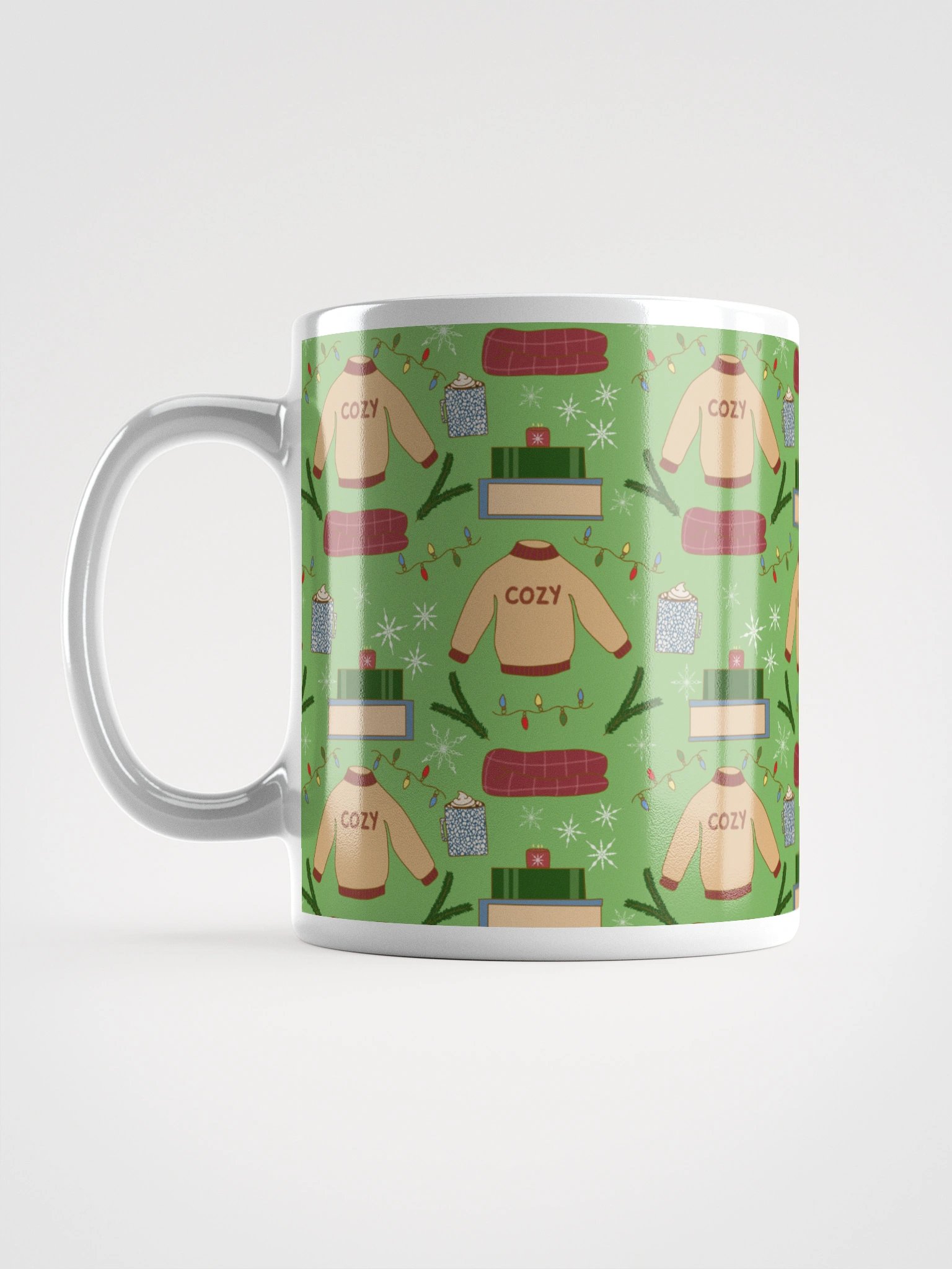 Cozy Winter Pattern Mug in Green product image (2)