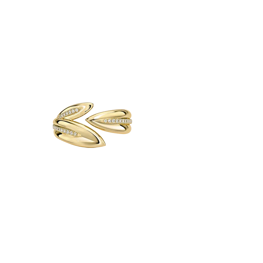 Jane Goodall Olive Branch Lab Diamond Ring in 925 Sterling Silver product image (1)