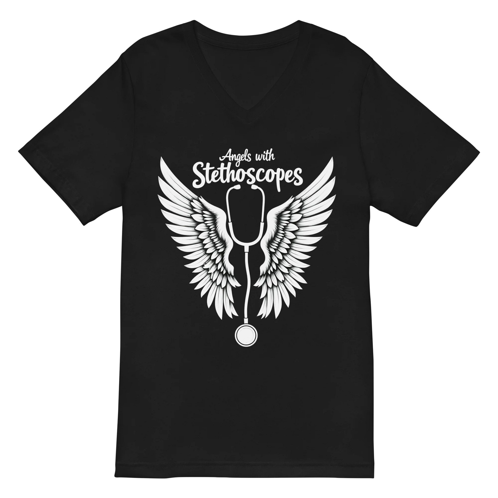 Angels with Stethoscopes V-Neck Tee product image (2)