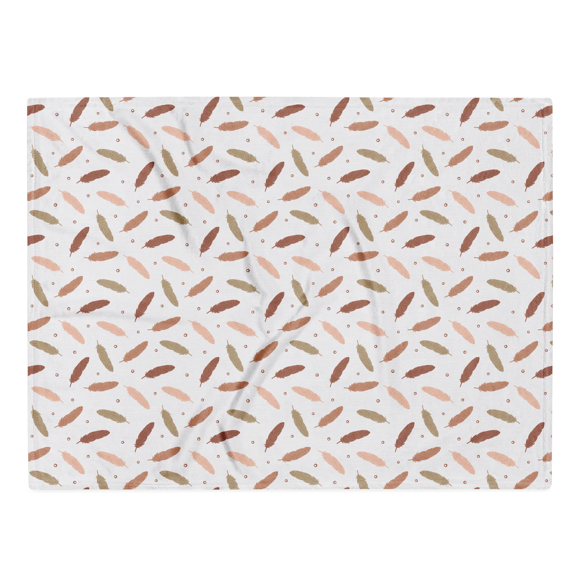 Mocha Mousse Feathers Throw Blanket product image (1)
