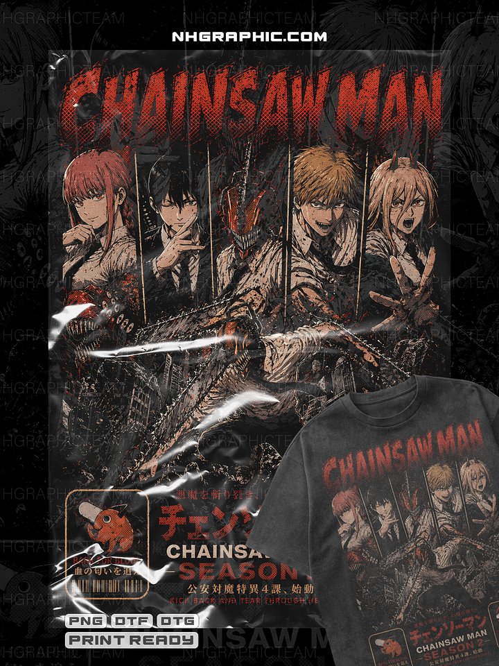 10 Halftone Anime Shirt PNG Designs DTG DTF Bundle product image (2)