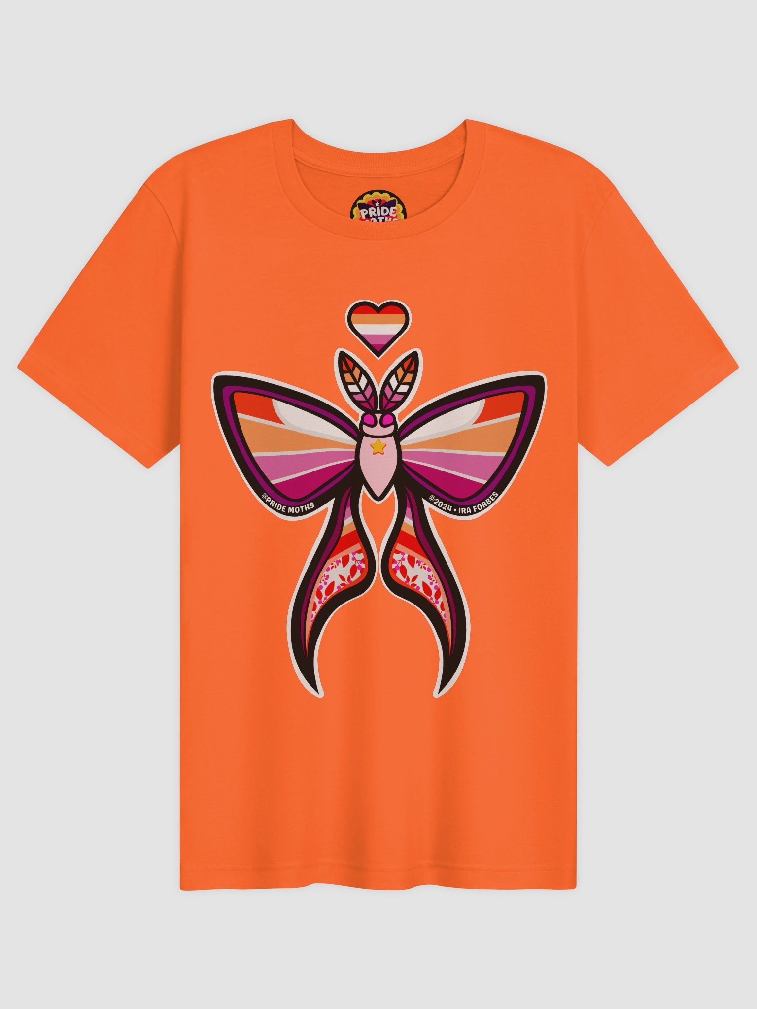 № 2 | LESBIAN PRIDE MOTH | GRAPHIC TEE | T-SHIRT product image (1)