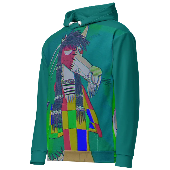 Maceo Thinks Calmly All-Over Print Recycled Unisex Hoodie product image (2)
