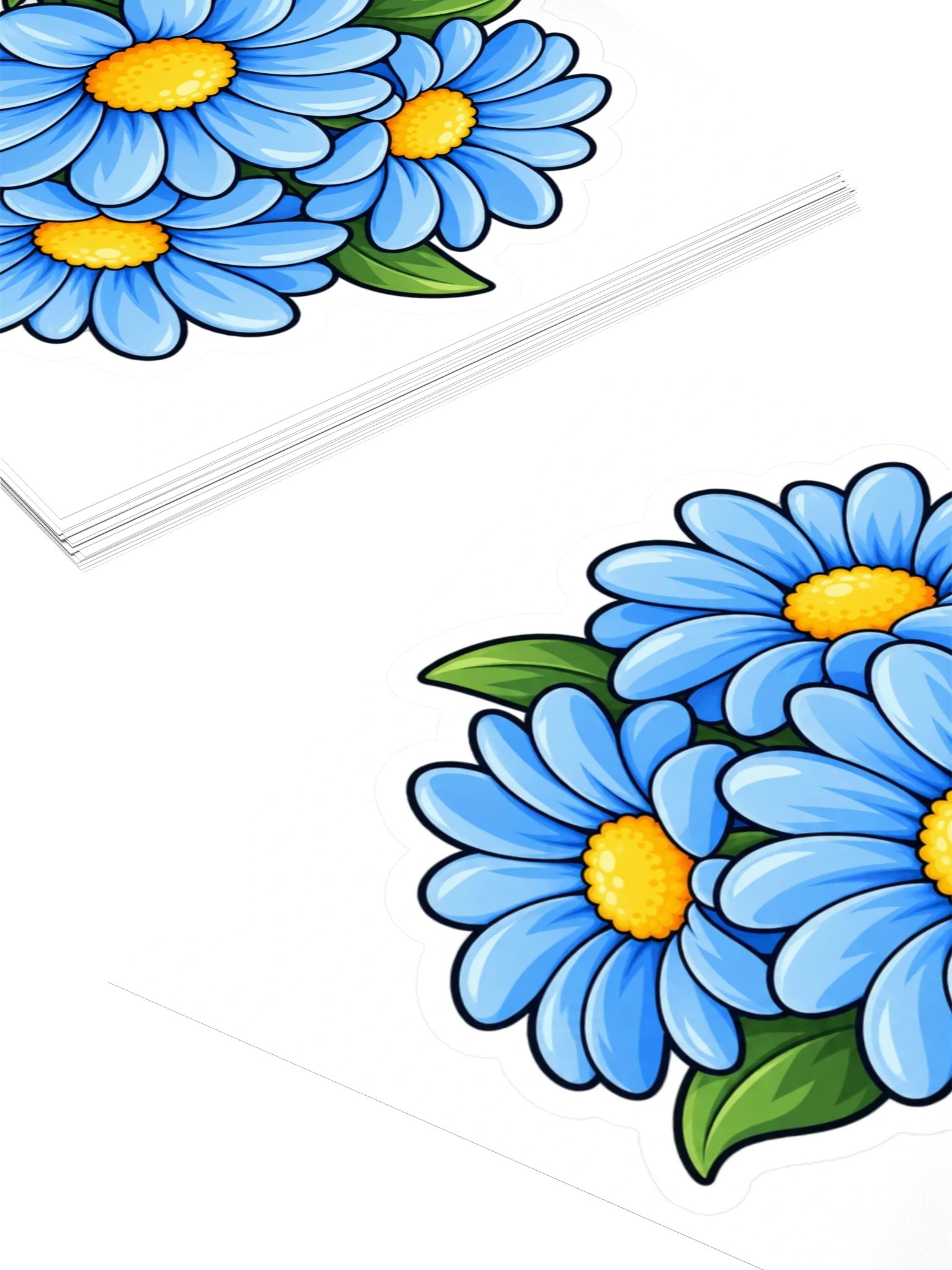 Blue Daisy Water Bottle Sticker | Cute Floral Vinyl Decal product image (4)