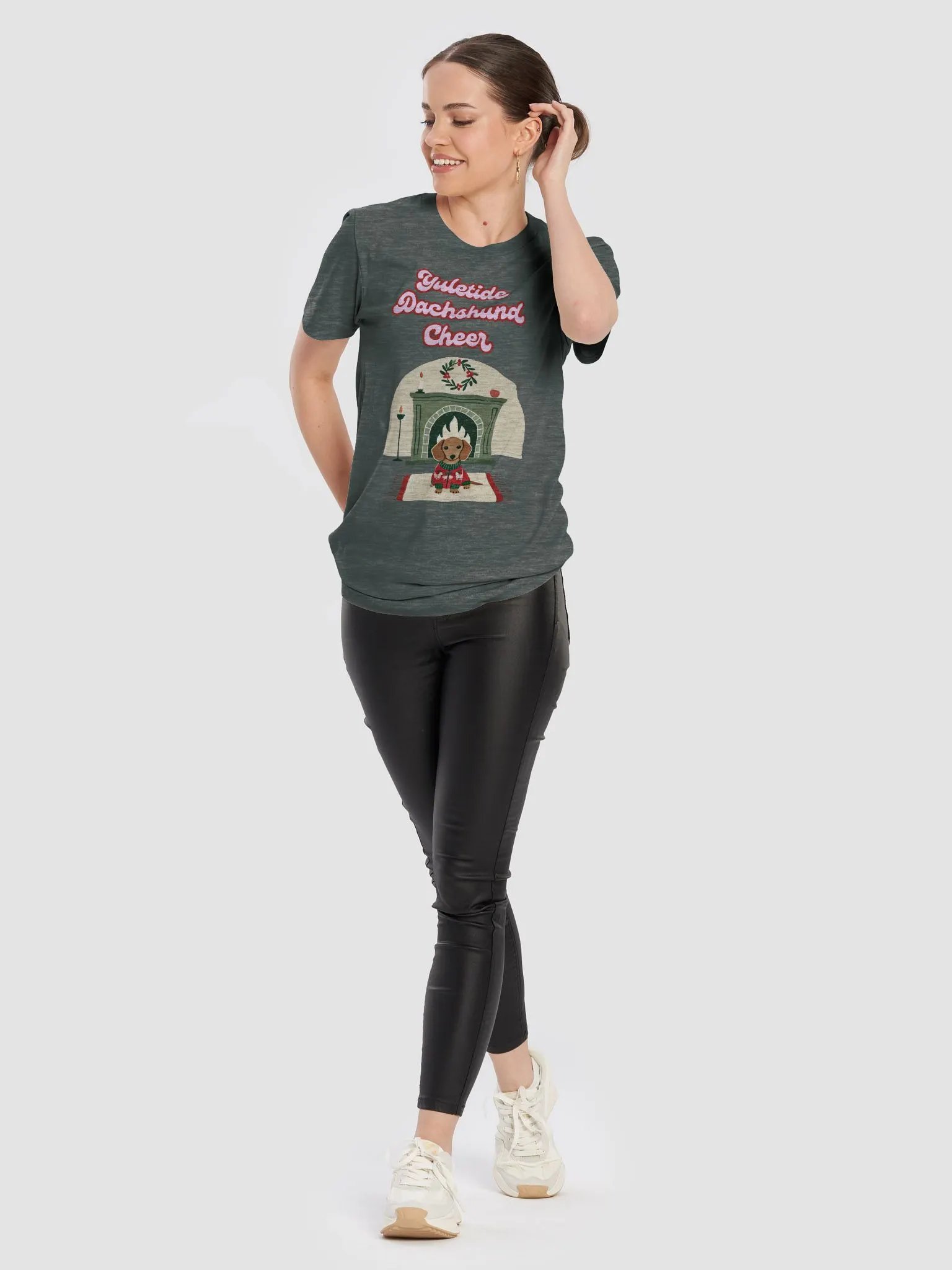 Yuletide Dachshund Cheer T-Shirt product image (10)