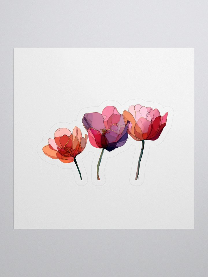 Three Tulips Floral Sticker product image (1)