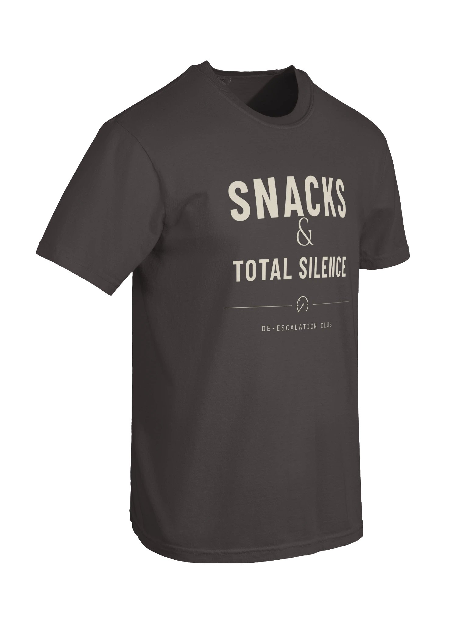 Snacks and Total Silence Comfort Colors Tee, De-escalation Club, Funny Quiet Night Shirt product image (6)