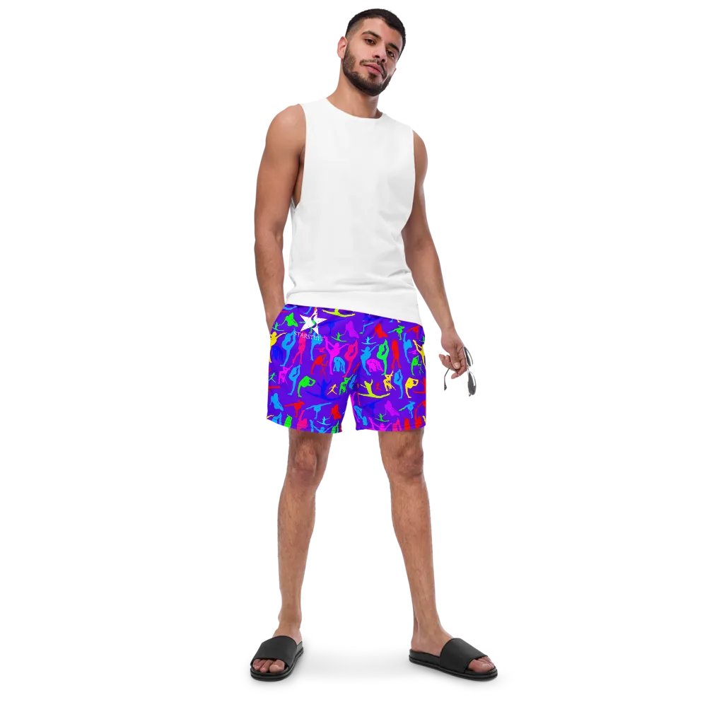 Purple Bright Flexible StarStuff Swim Trunks product image (6)