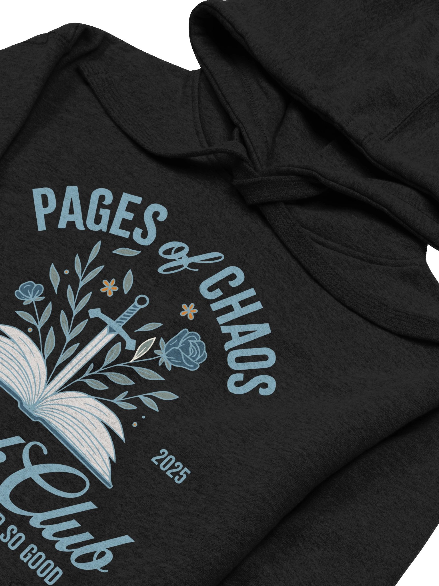 Pages of Chaos Book Club Hoodie (Front Logo, Dark) product image (3)