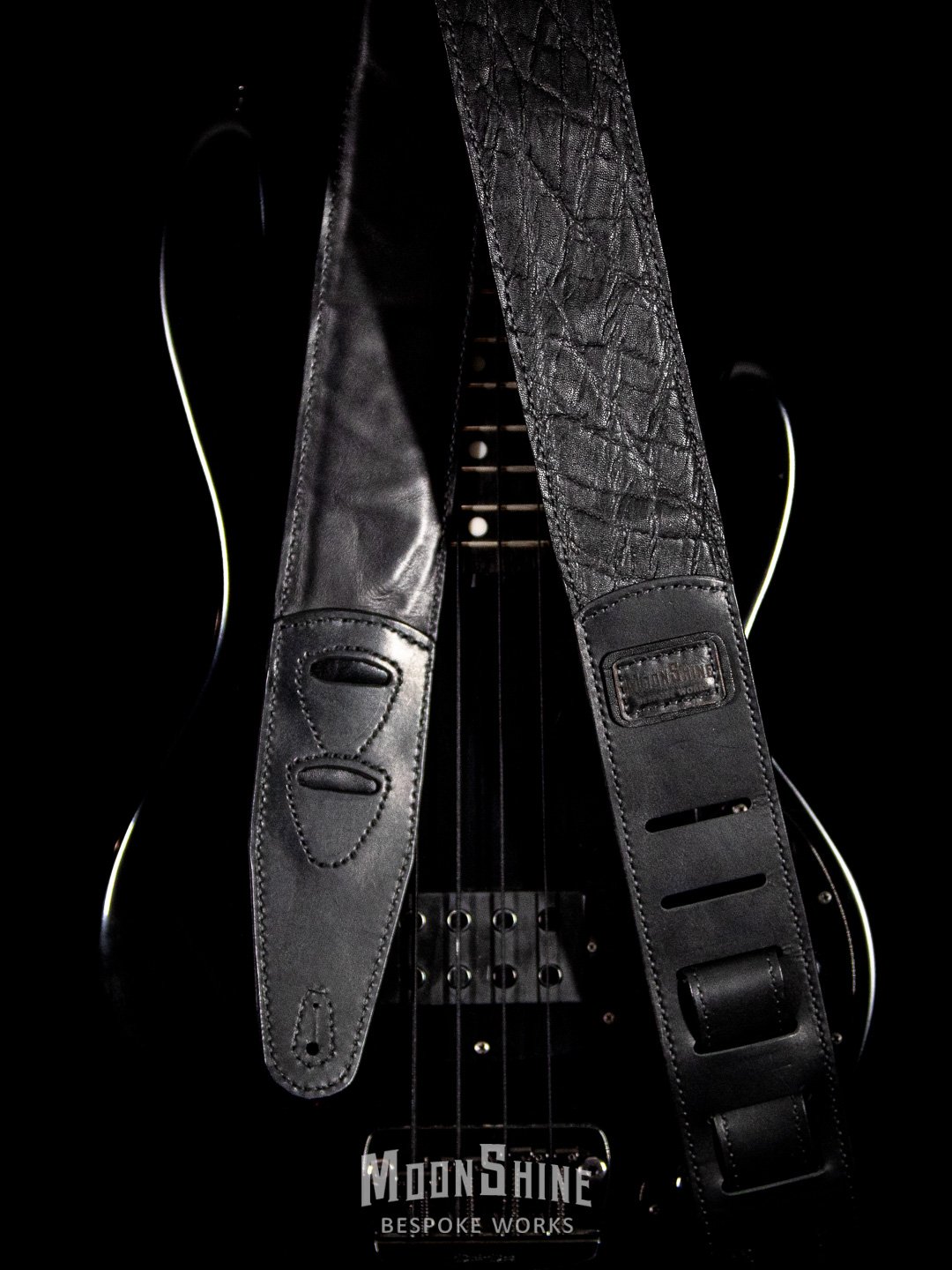Black Elephant Leather Guitar Strap product image (2)