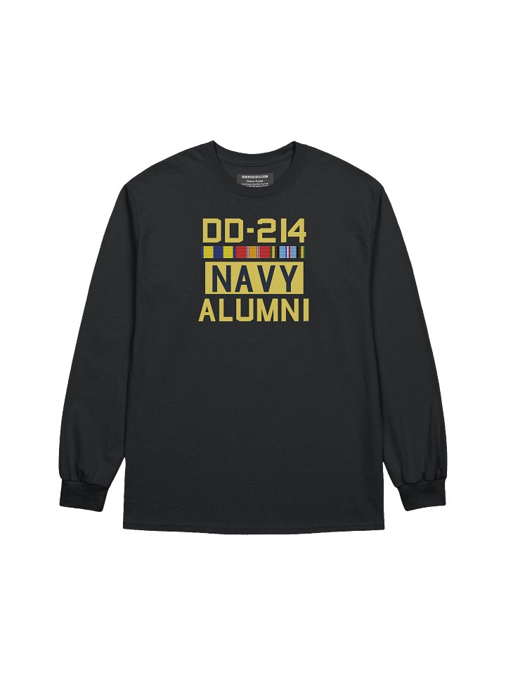 DD-214 Navy Alumni Cotton Long Sleeve T-Shirt product image (1)