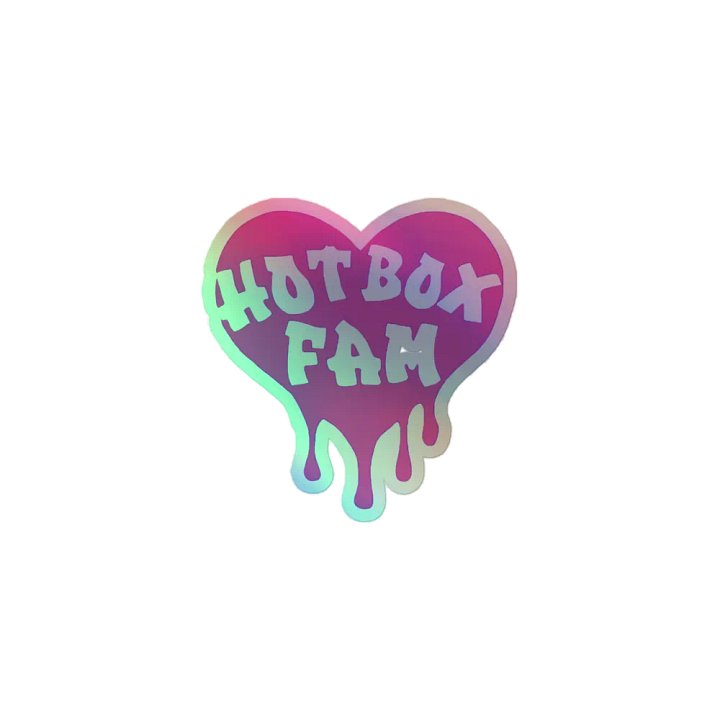 HOT BOX FAM TRANSPARENT BUBBLE GUM PINK LOGO STICKER product image (1)