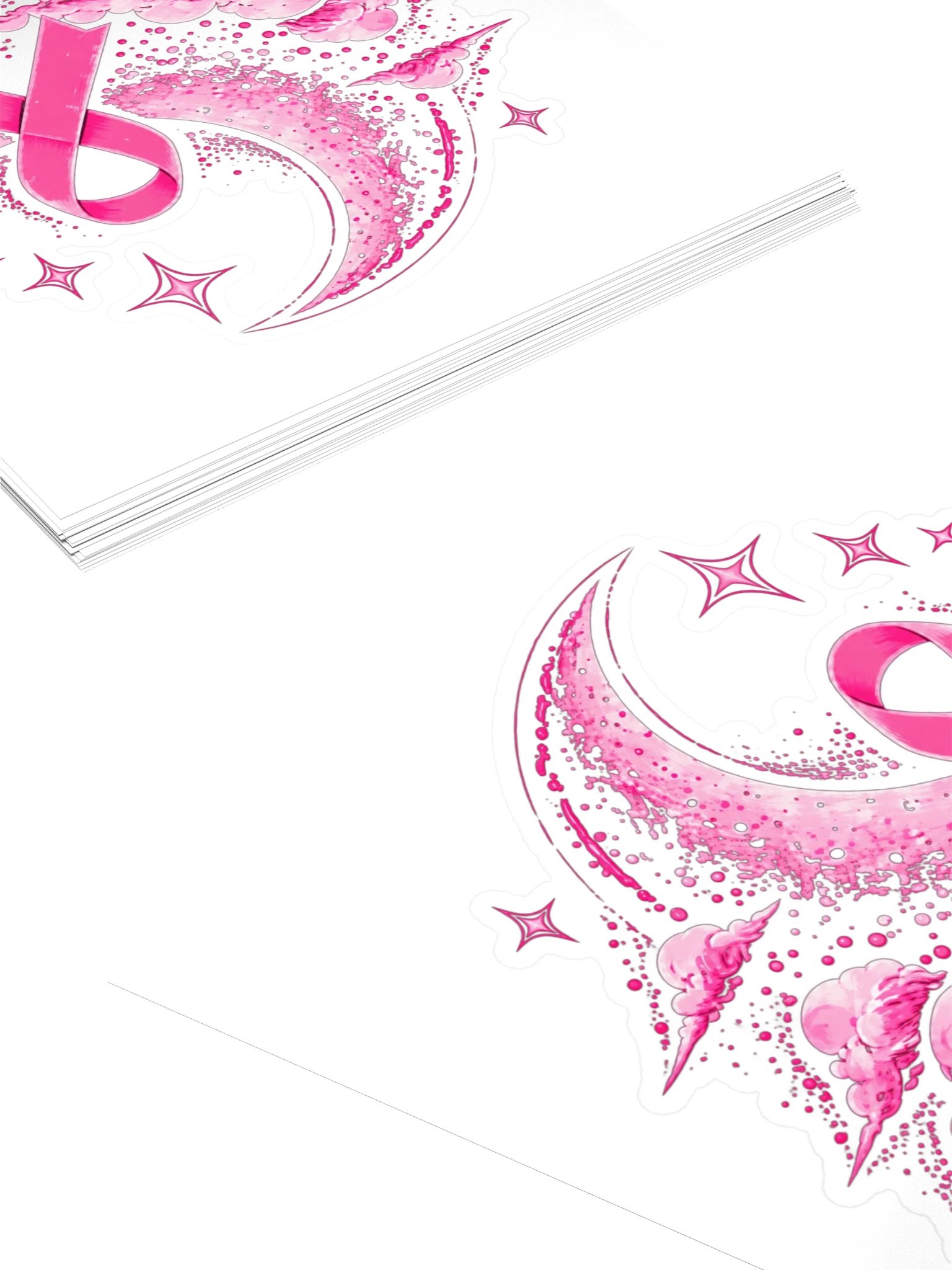 $PINK COIN Crescent Sticker product image (4)