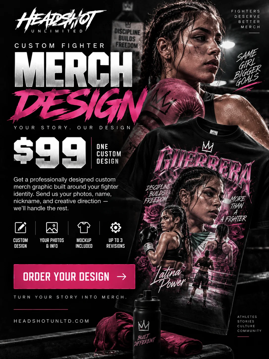 Custom Fighter Merch Design product image (1)