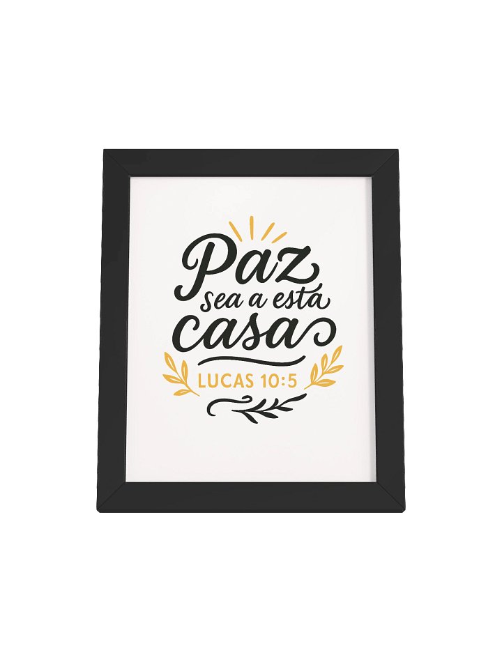 Framed Christian Poster (Spanish) – Luke 10:5 product image (2)