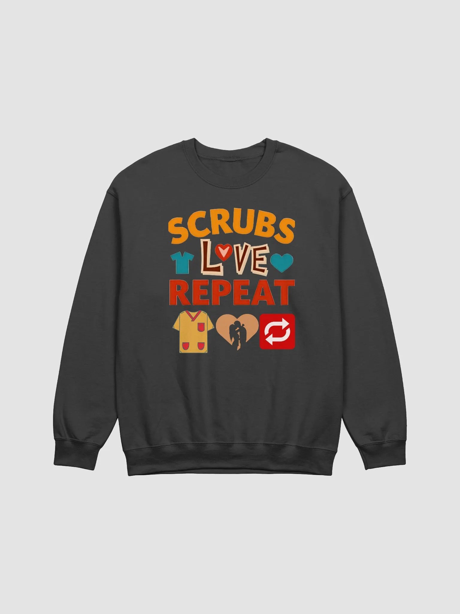 Love Scrubs Repeat Crewneck Sweatshirt product image (12)