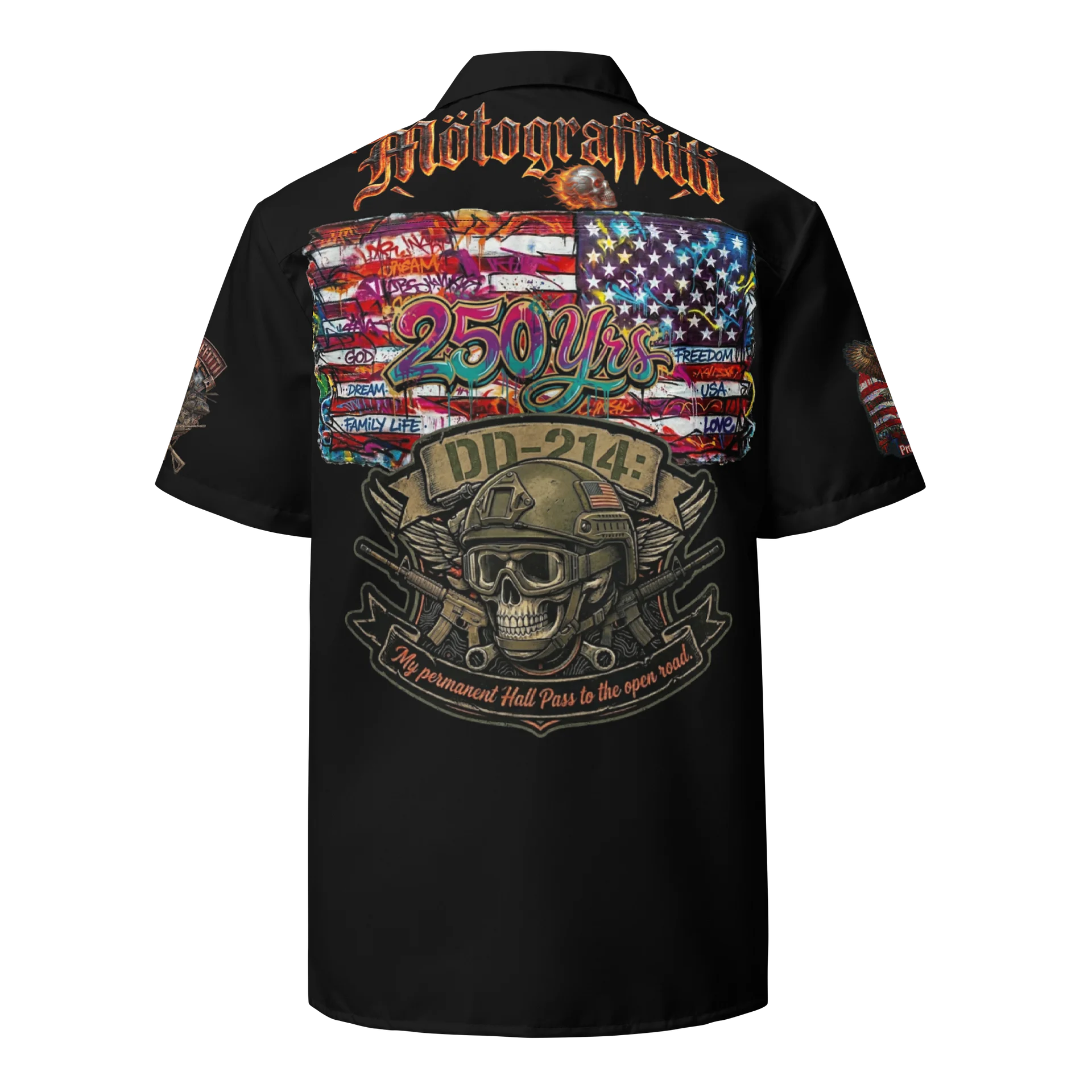 MötoGraffitti DD 214 Club Shirt (the 250 yr USA Anniversary vers) product image (2)