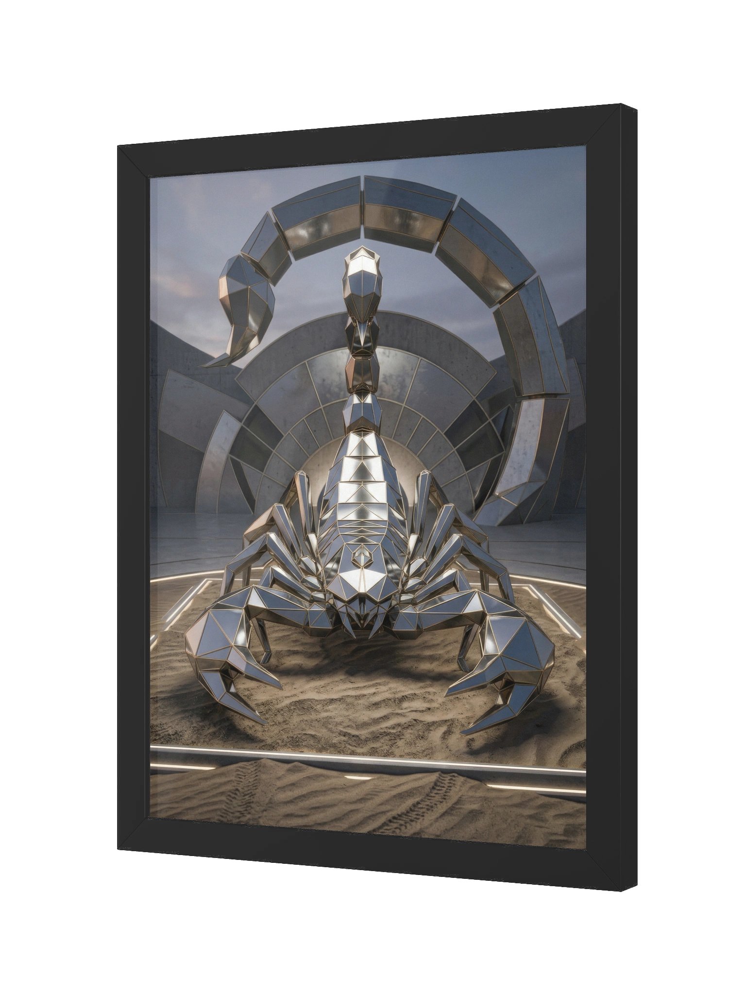 Geometric Scorpion Framed Poster - Neo-Deco Wall Art product image (2)