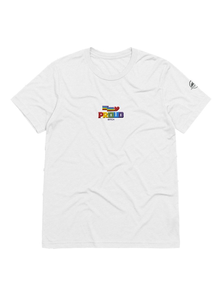 Embroidered Proud Bitch Rainbow Graphic Tee product image (2)