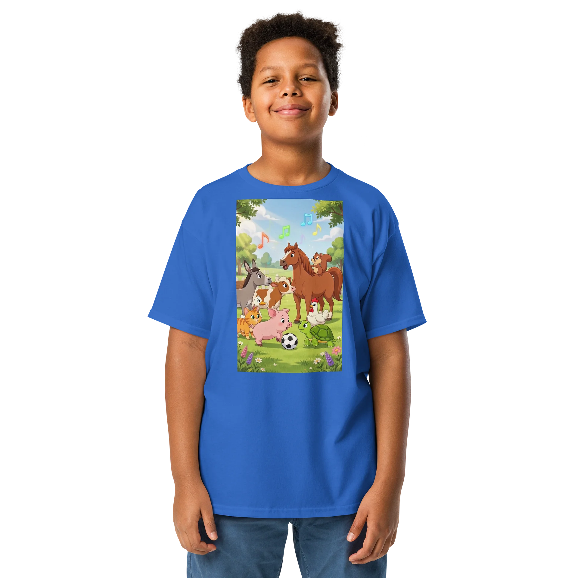 Cute Farm Animal Soccer Team Youth Tee product image (1)
