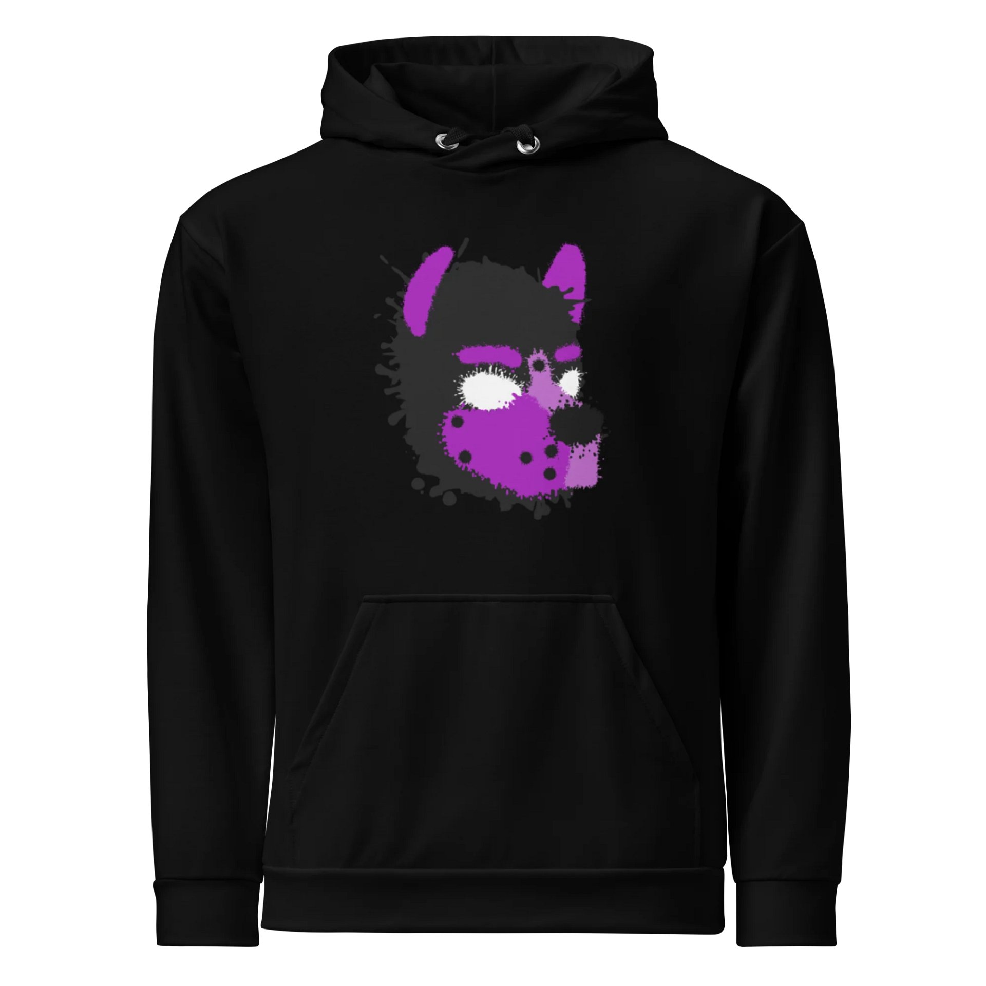 Pup Splatter Hoodie - Black / Purple product image (1)
