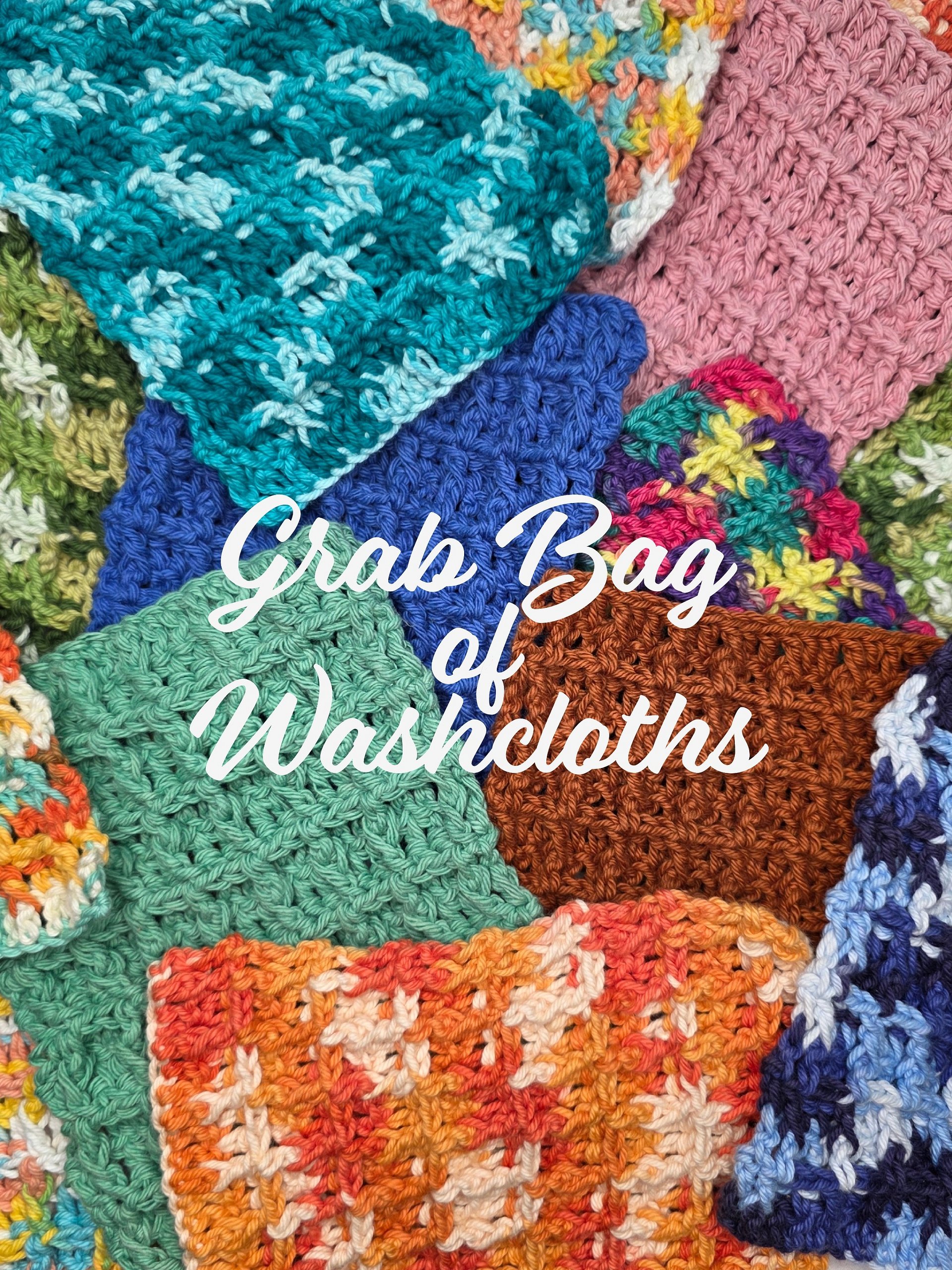 Grab Bag Crochet Cotton Dish Cloths 3-Pack: Waffle Stitch Kitchen Homeware product image (1)