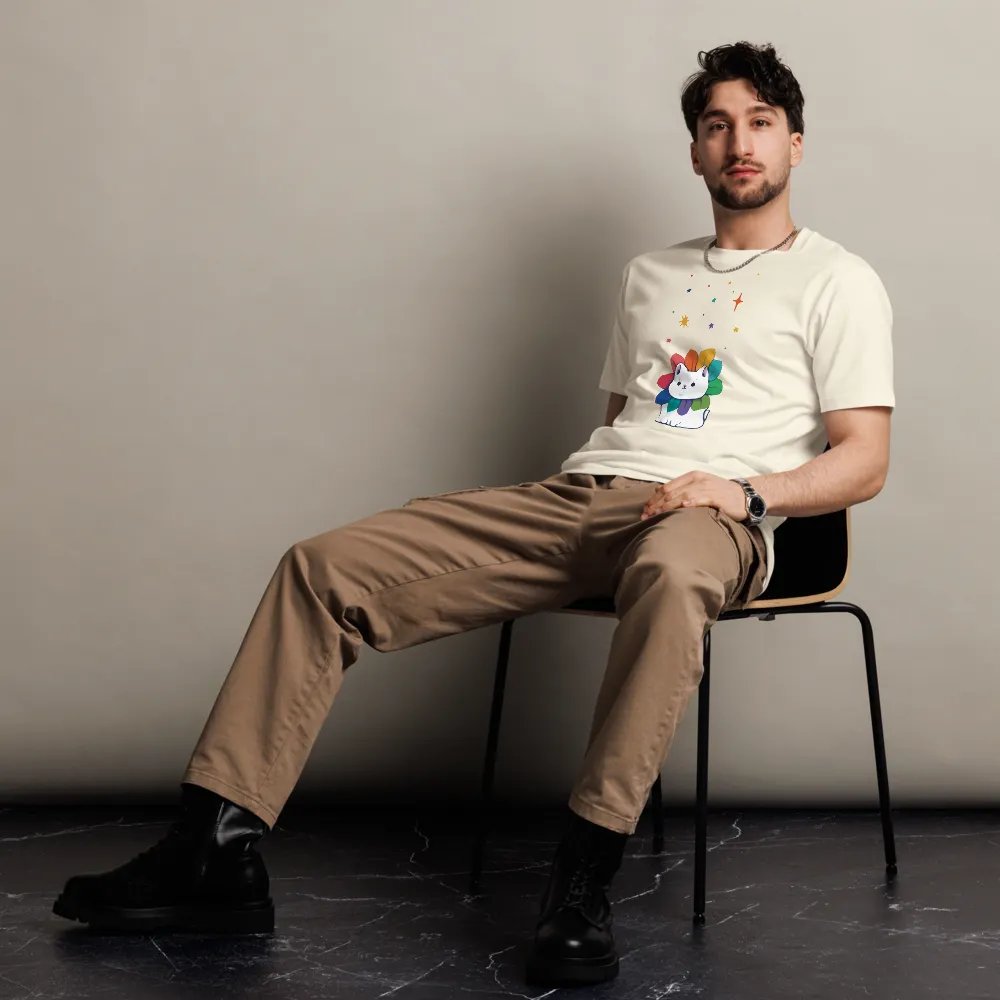Cats and rainbows (Colour Unisex Premium T-Shirt) product image (5)