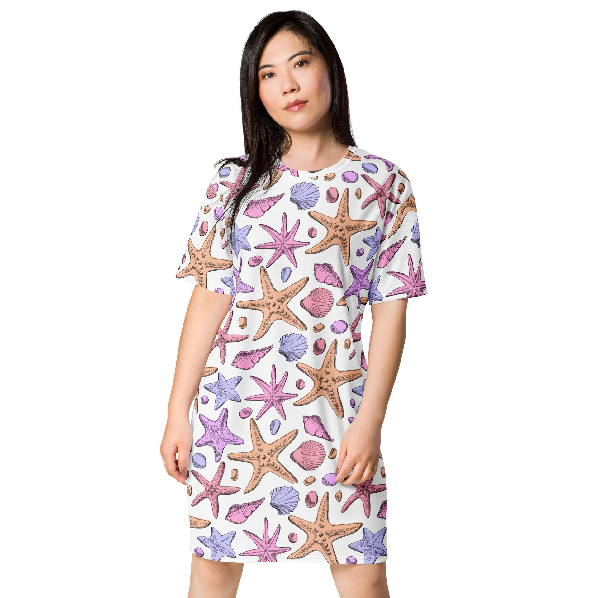 Pastel Seashell T-Shirt Dress product image (3)