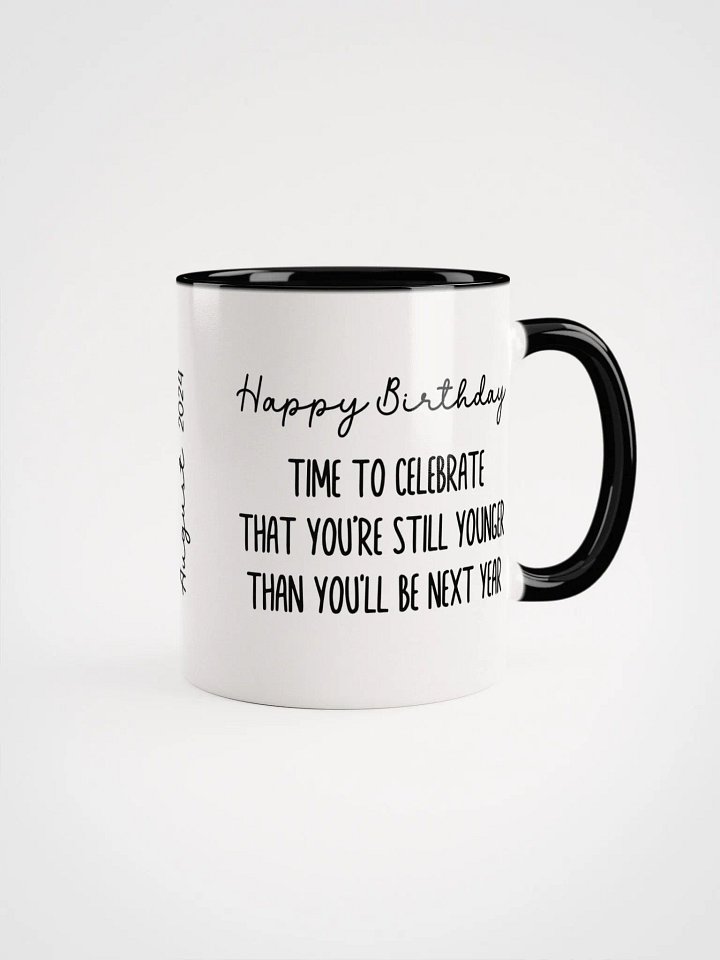 Two Tone Line Birth Flower Mug AUGUST – Personalized Gift product image (2)