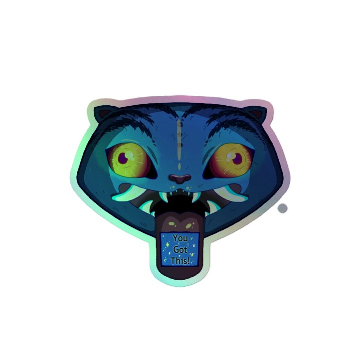 Silly Tiger Holographic Sticker product image (2)