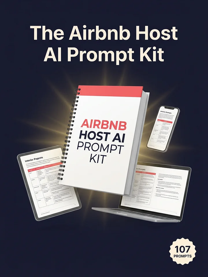 The Airbnb Host AI Prompt Kit - Premium Edition 107 Copy-Paste Prompts to Run Your Rental Like a Pro product image (1)