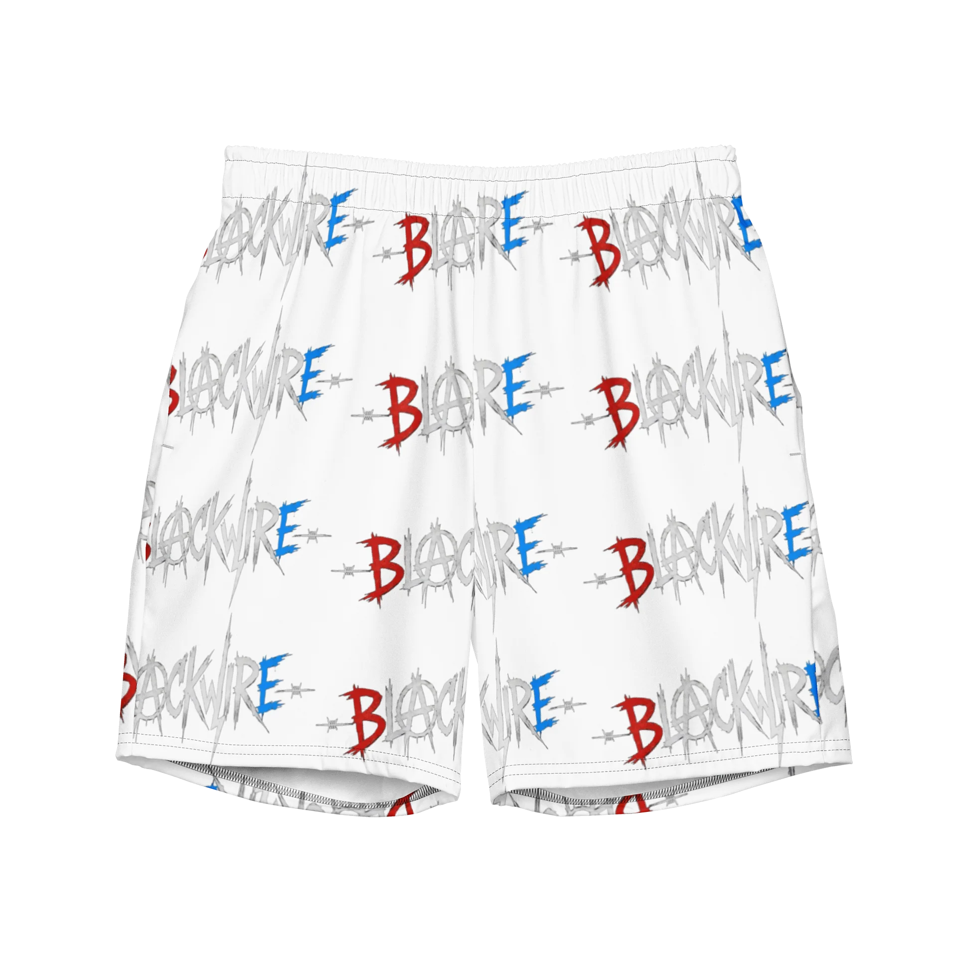 BlackWire Scribble Grid Swim Trunks product image (1)
