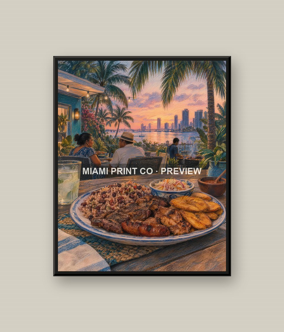 Fritanga Evening | Framed Art Print product image (1)