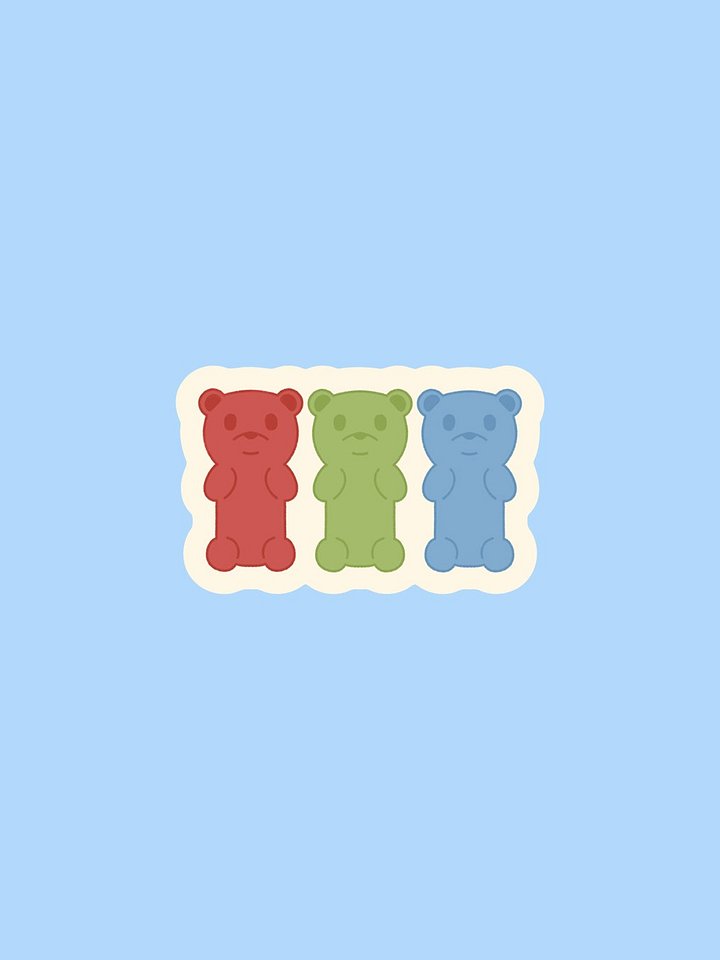 Gummy bear sticker product image (1)