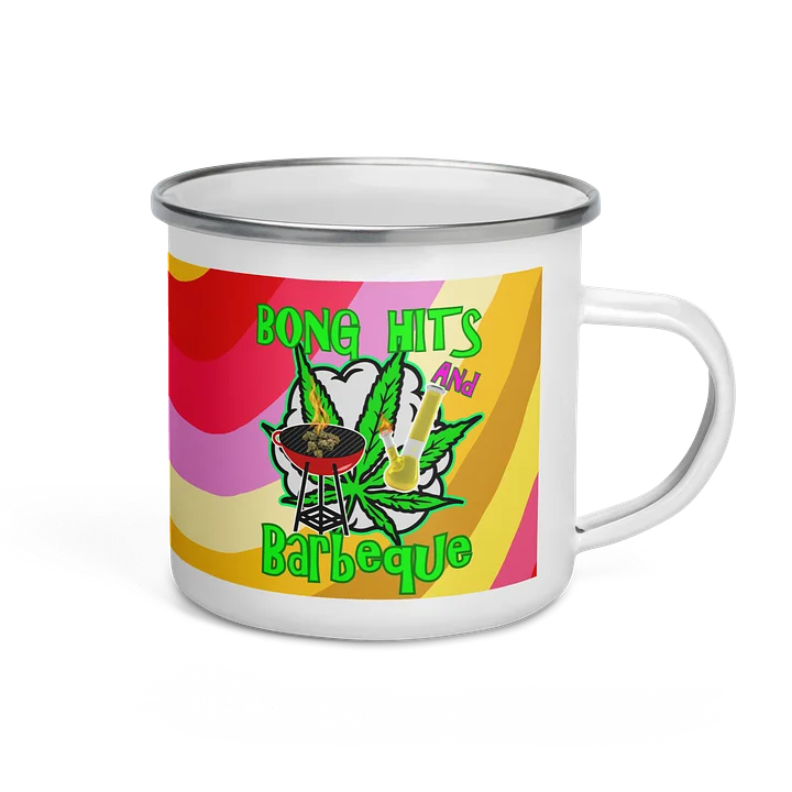 Bong Hits and Barbeque Enamel Mug product image (1)