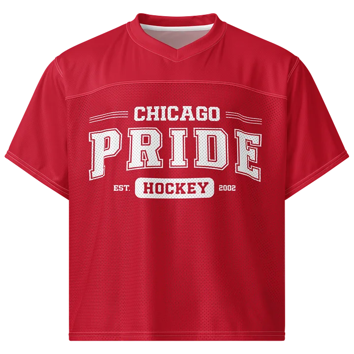 Chicago Pride Hockey Mesh Jersey Tee (Red Version) product image (1)
