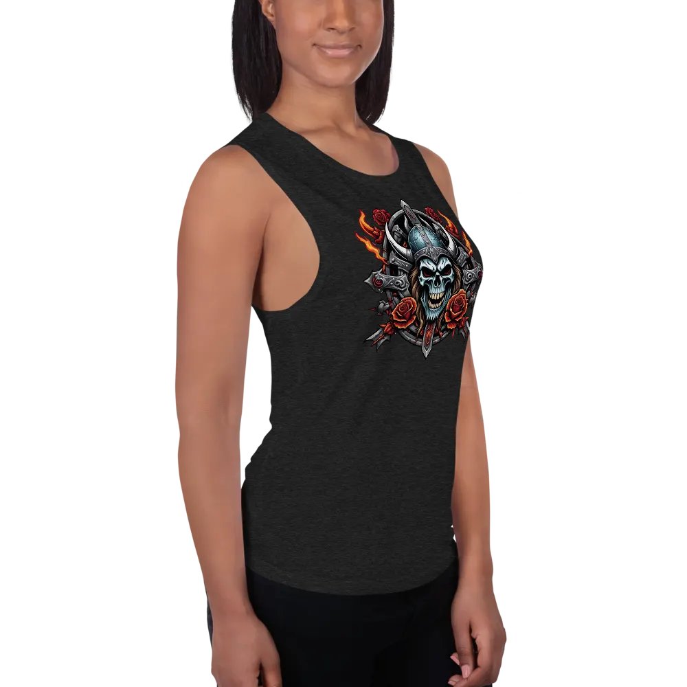 Viking Skull Rose Warrior Tank product image (4)