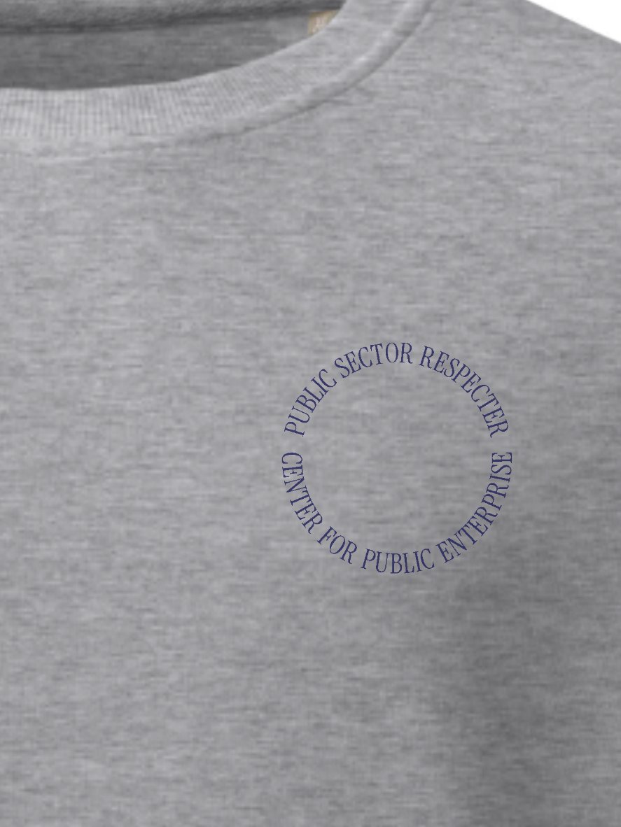 Embroidered Circle Crewneck (Gray) product image (2)