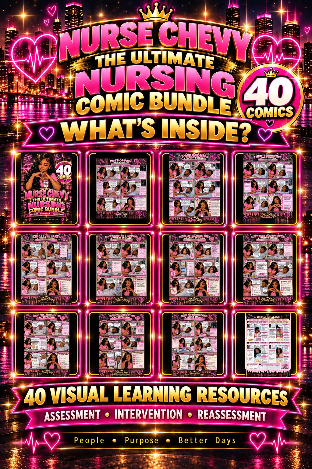 Ultimate Nursing Comic Bundle — 40 Nursing Study Comics product image (2)