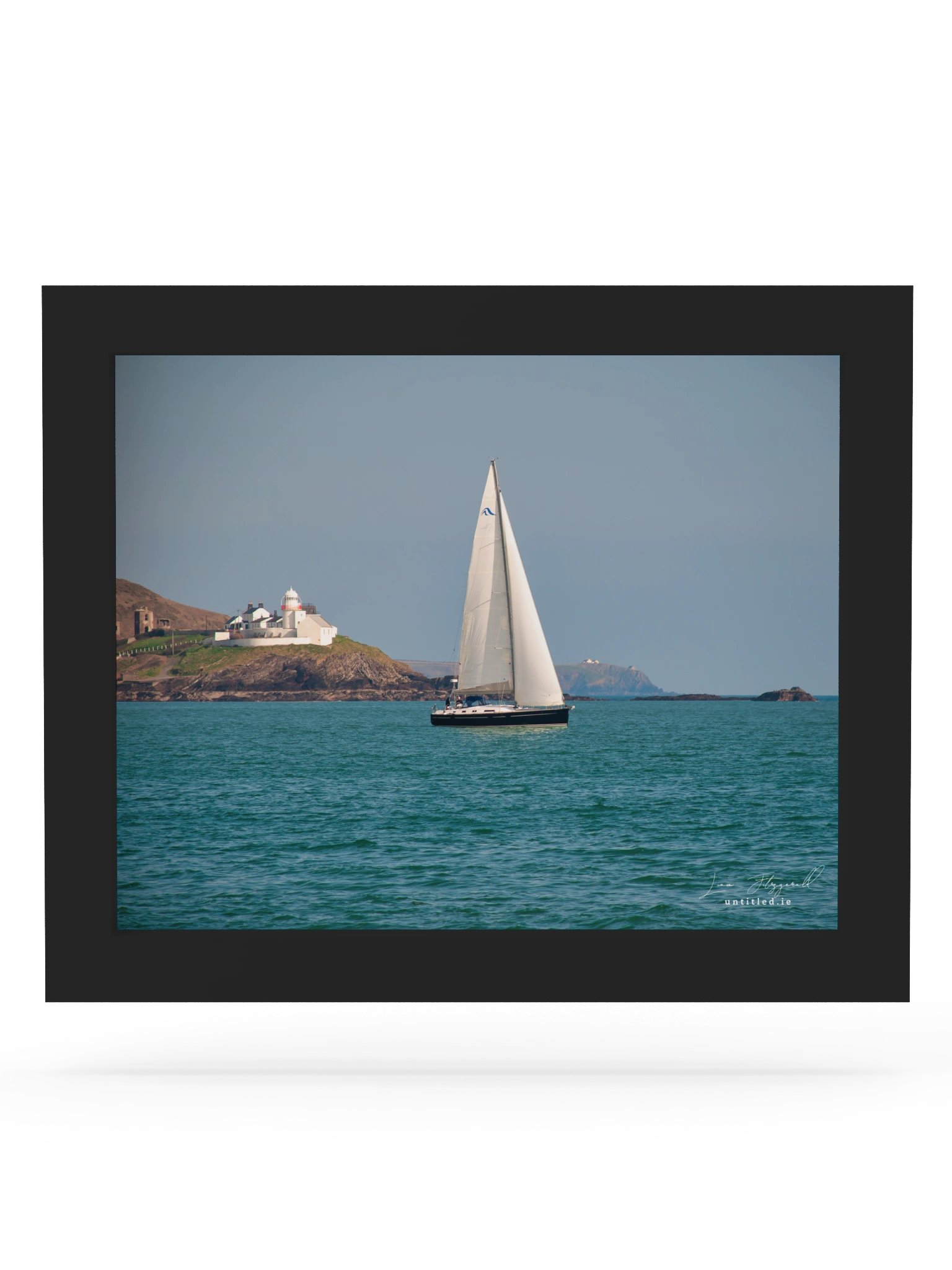 Roches Point Lighthouse Sailing Framed Photo Print product image (1)