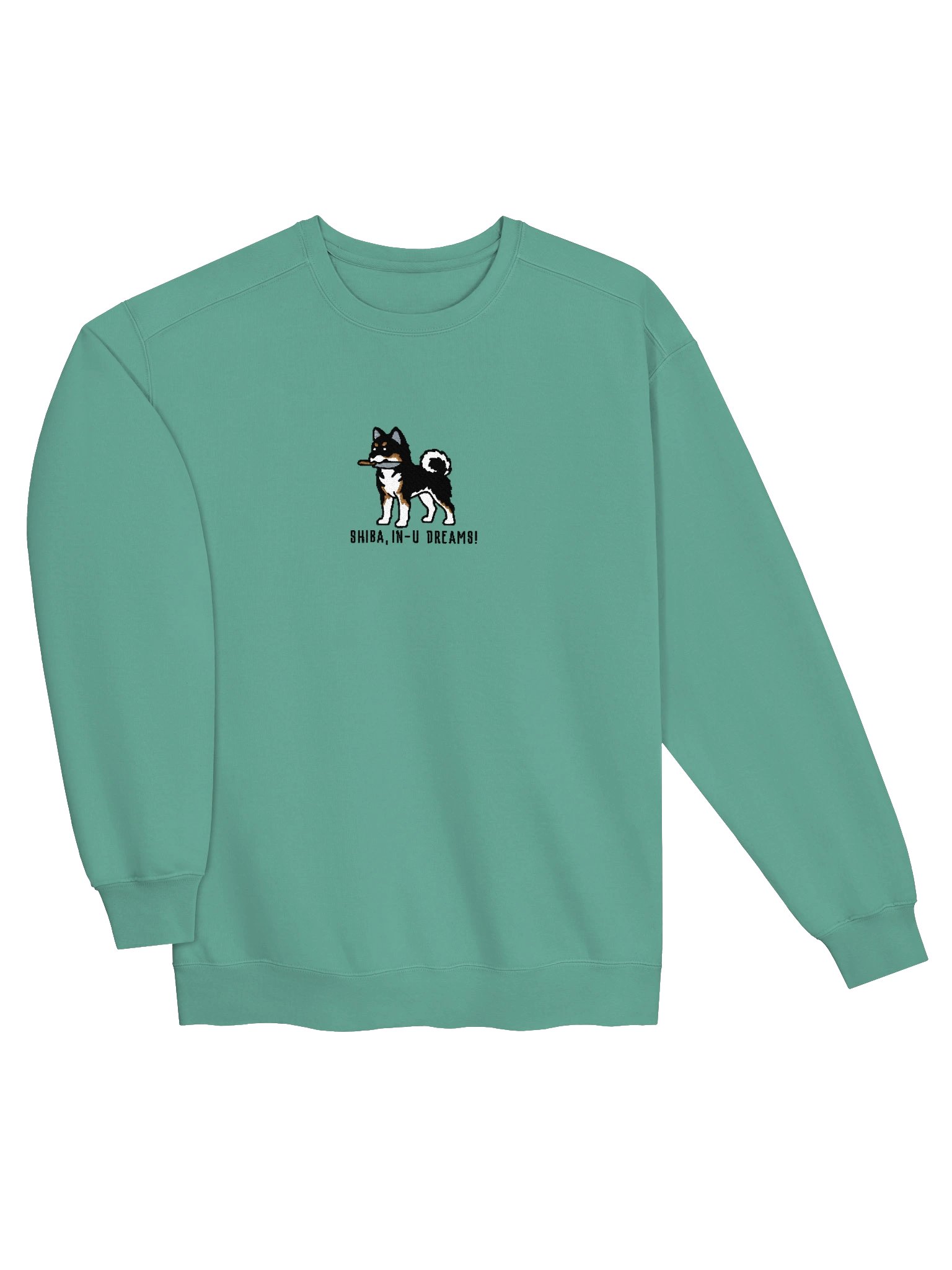 Shiba, In-U Dreams! Funny Chibi-Style Embroidered Premium Sweatshirt for Shiba Inu(Tricolor) Owners product image (27)