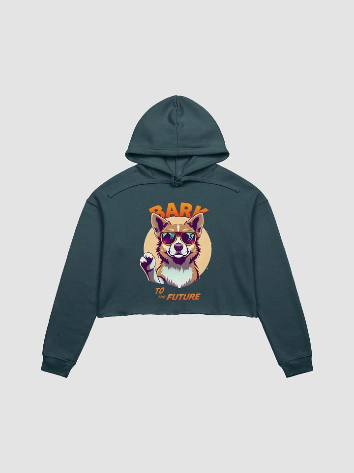 BARK to the FUTURE - Dog in Shades Crop Hoodie Bella+Canvas (Women's) product image (6)