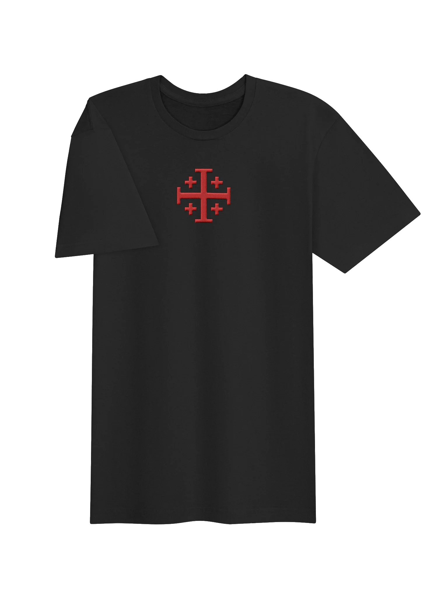 Crusader Cross Jersey Tee, Jerusalem Cross Embroidered Shirt, Christian Gifts , Knights Templar product image (18)