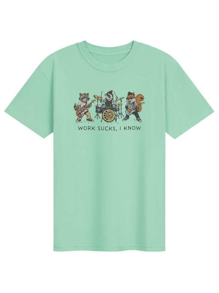"Work Sucks, I Know" Retro Animal Rock Band Comfort Colors Graphic Tee product image (1)