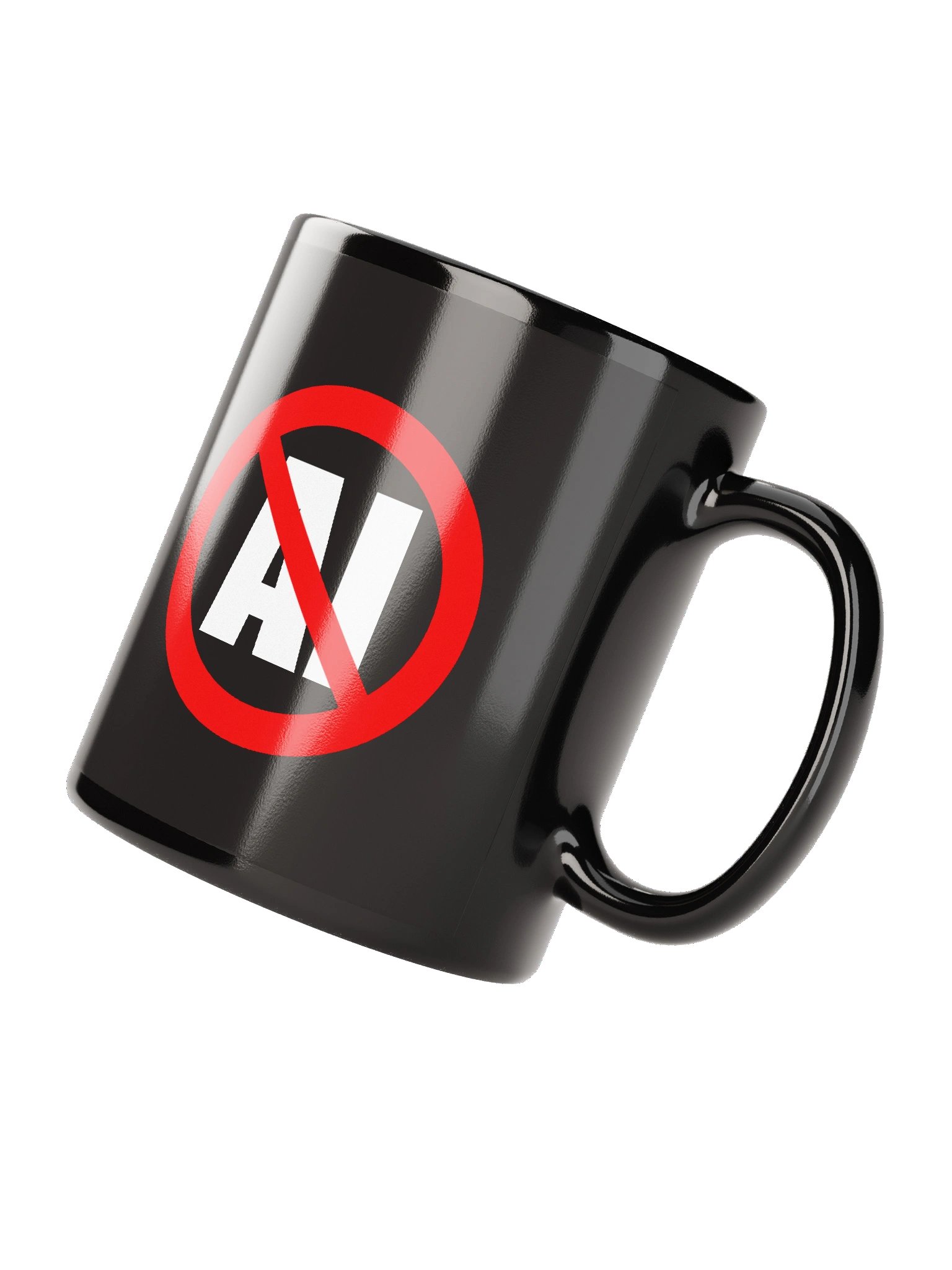 No AI Coffee Mug (black) product image (7)