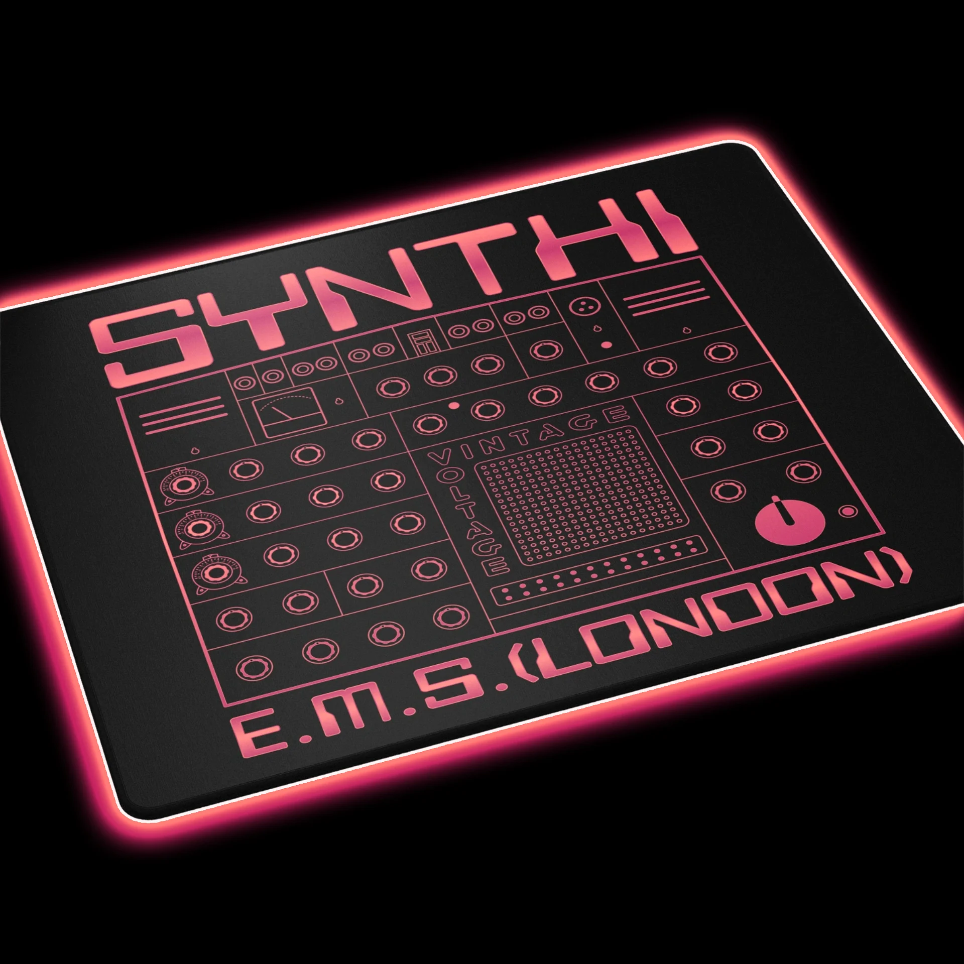 EMS Synthi Studio Gaming Mouse Pad 18" - AKS VCS3 Electronic Music Studios (Vintage Analog Synth) product image (9)
